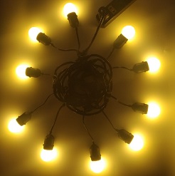 Dây đèn led búp chanh 3 mét 6 bóng 1w trang trí shop, nhà cửa sân vườn 5