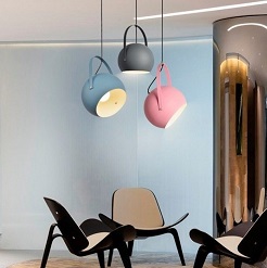 Bộ 3 đèn thả trần chao bát kèm bóng led bup đèn trang trí phòng khách nhà hàng