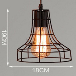 đèn thả trần khung sắt