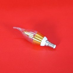 Bóng đèn LED C35 4W hình nến viền vàng đui E14