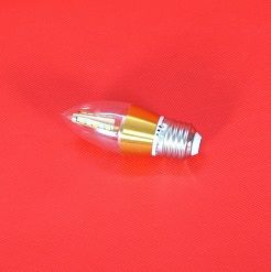 Bóng đèn LED C35 4W hình quả nhót viền vàng đui E27