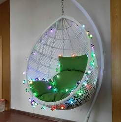 Dây đèn led trang trí hoa hồng 10 mét 80 bông, dây đèn trang trí