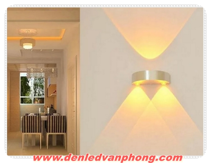 Đèn led gắn tường thiết kế hình bán nguyệt