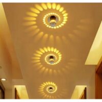 Đèn bàn gỗ hoa mặt trời vải xoan xốp 2 lớp, BG002 đèn trang trí nội thất, đèn để bàn phòng ngủ 3