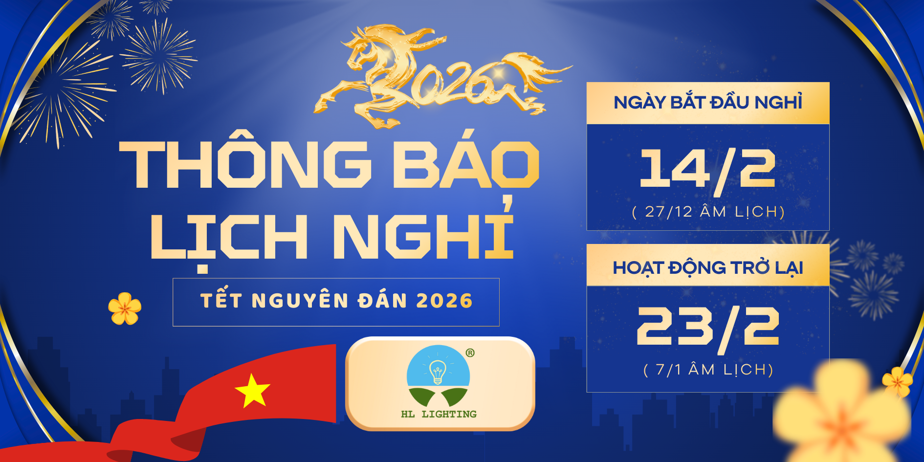 Hl Lighting Thong Bao Lich Nghi Tet Nguyen Dan Nam